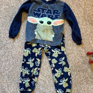 Star Wars Kids Pajama Set - Navy and Gray with Yellow Accents